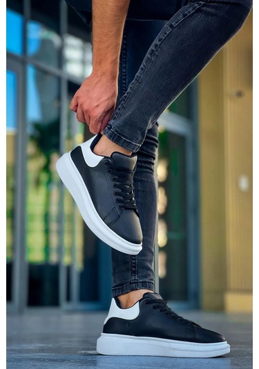 Luis A Costa Lc101 Siyah Arka Beyaz Bt Bağcıklı Erkek Ayakkabı Renkli