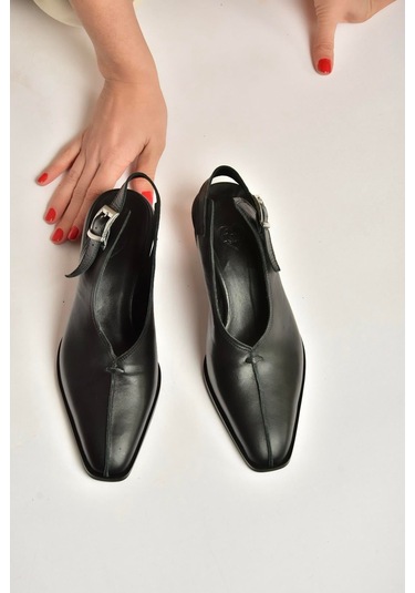 Fox Shoes Y654307303 Siyah Hakiki Deri Süet Kalın Topuklu Western Ayakkabı Siyah