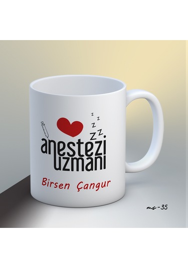 Kişiye Özel Anestezi Uzmanı Temalı Kupa Bardak Beyaz