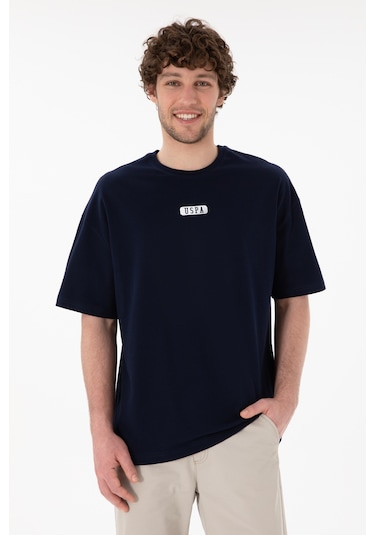 us polo assn erkek oversize fit bisiklet yaka lacivert tisort 50305923 vr033 72122126