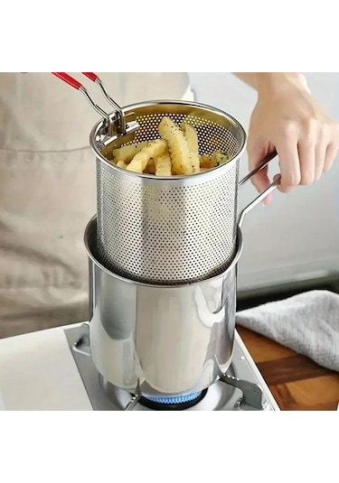 Brightnova Paslanmaz Çelik Derin Yağda Kızartma Makinesi Deep Fryer Patates Balık Ve Tavuk Kızartma İçin İdeal Mutfak Aleti