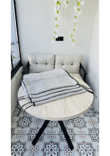 Bahçe Balkon Takımı Minder Kılıfı 1 Adet Açık Gri