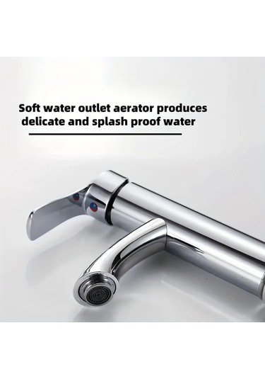 Chuangyinshop 1pc Paslanmaz Çelik Tek Delikli Chrome Kaplama Seramik Vanalı Banyo Bataryası 23 Ve 62 Inch Diğer