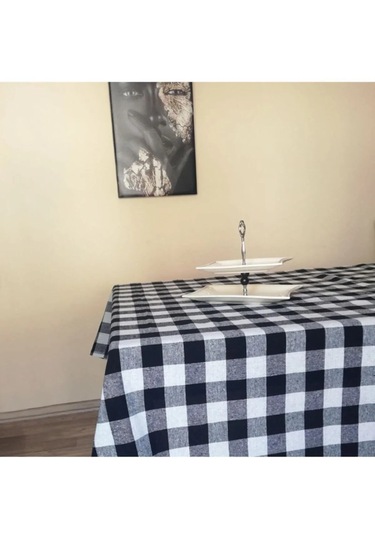 Çok Amaçlı Piknik Masa Örtüsü Sofra Bezi Siyah 150x150