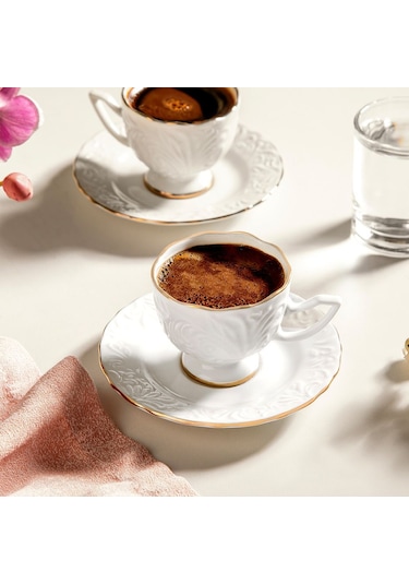 Nehir Nazenin 12 Parça Porselen Kahve Fincan Takımı