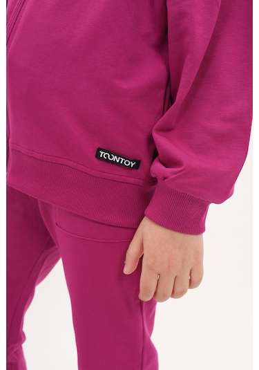 Toontoy Kız Çocuk Eşofman Takım Mürdüm