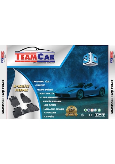 Teamcar Volkswagen Jetta 5 Paspas Siyah 3D Havuzlu 2005-2010 Tam