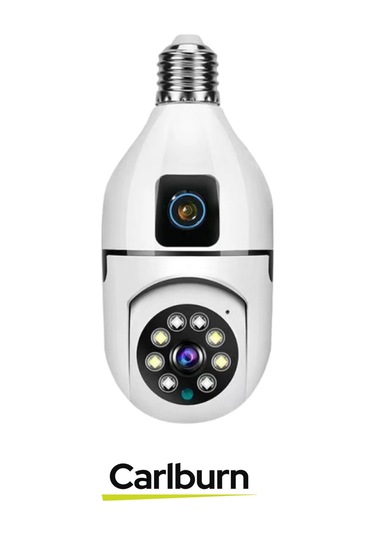 360 Panoramik Görüş 4k Full Hd Çift Lensli E27 Duy Girişli 8 Mp Kablosuz Ampul Kamera