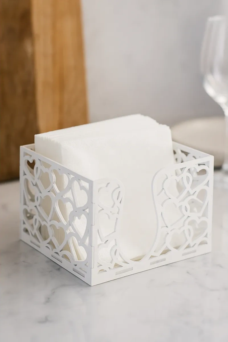 Masterskaa Derevannyh İzdelij Ahşap Kare Masa Peçeteliği 165354126 Beyaz