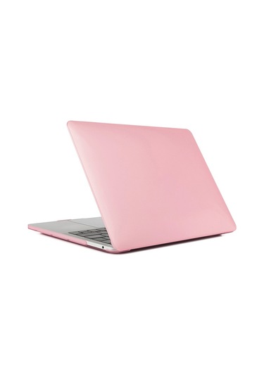 Ally Macbook Air 13 A1932 2018 A2179 2020  Kristal Kapak Koruma Kılıf Pembe