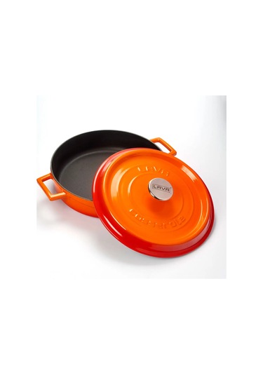 Lava Tencere Ç.a. Yuvarlak Turuncu Trendy Kapak 28 Cm Turuncu