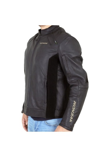 Venom Motosiklet Montu Deri 3 Mevsim Leather Racing Mont Black-red
