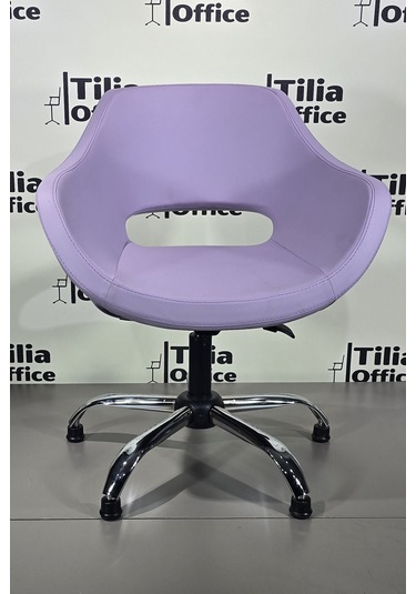 Monaco Çalışma Kesim Kuaför Koltuğu Yonca Sabit Krom Ayak Lila