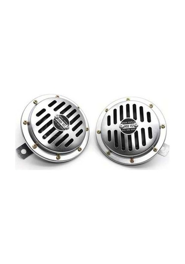 Pazly Drimore 12v 320hz Elektrikli Super Kornası, 2li, 125mm Krom Araç Kornası