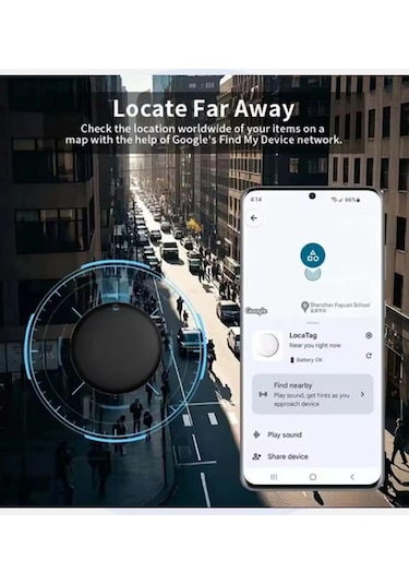 Airtag Android Konum Belirleme Akıllı  Smart Fin Tdrtr Siyah