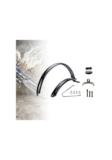 Suntek Bisiklet Ön Arka Çamurluklar 26 Inç Siyah-destek Siyah