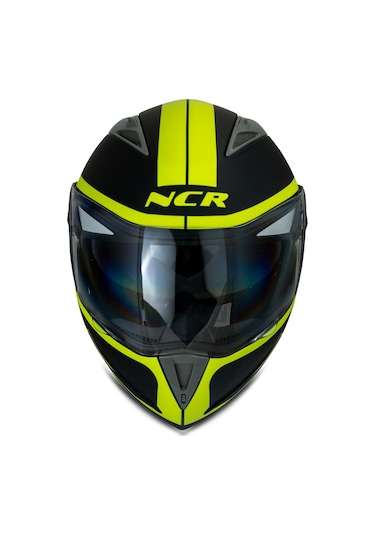 NCR Çene Açılır Kask Mat Siyah - Sarı