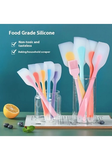 Honeybeeshop Turuncu Silikon Spatula: Yüksek Isıya Dayanıklı, Toksik Olmayan, Ergonomik Mutfak Aracı Turuncu