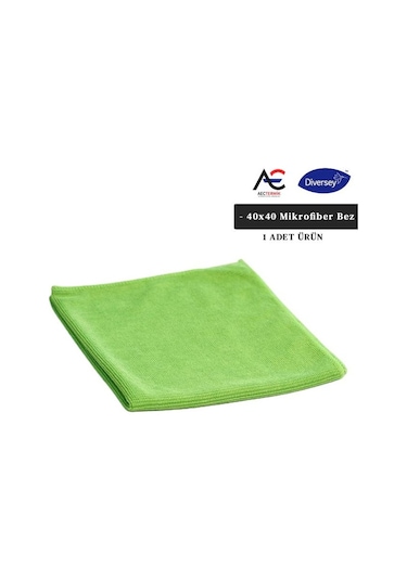 Diversey Solare Microjet Mikrofiber Temizlik Bezi Yeşil 40 x 40 CM