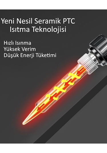 Valkyrie 5 Parça Tetikli Otomatik Beslemeli Havya Lehim Tabancası Seti - 60w 480 C Yeni Nesil Seramik Isınma - Tek El Kullanım