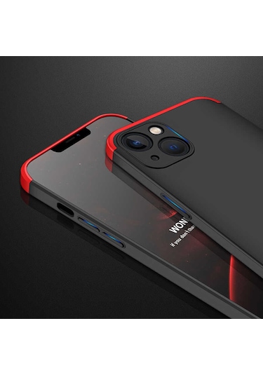 Apple Uyumlu iPhone 13 Mini Kılıf Zore Ays Kapak Siyah-Mavi