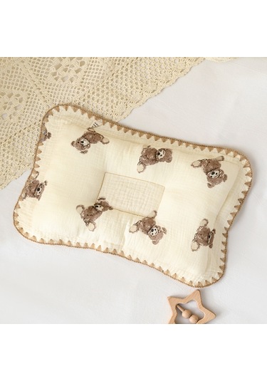 Şeker Silindir Yastık Bebek Boyun Yastığı Yumuşak Ve Güvenli No.13 Ekru