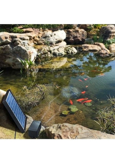 Pazly 10v 6w Güneş Su Oksijen Pompası - Kamp Balıkçılık Akvaryum İçin Uzun Kalma Hava Pompası