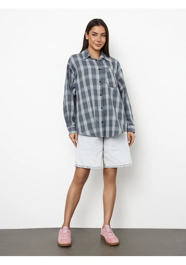 Namalı'd Kadın Ekoseli Gömlek 316130029