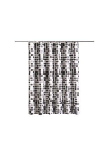 Neevoyu Banyo Için Su Geçirmez Mermer Desenli Kalın Polyester Perde 150x200 Cm 1 Adet 10 Lüklen Gri