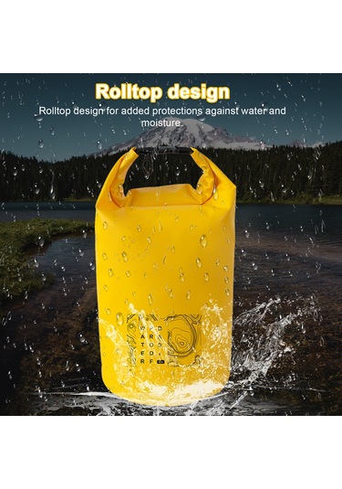 Teltree 10l Siyah Pvc Su Geçirmez Çanta - Kamp, Dalış, Kayak İçin Kuru Saklama Torbası Siyah