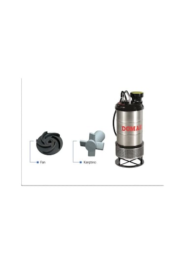 Domak Asg 407 7.5 Hp 380v Çelik Gövdelii Atık Su Dalgıç Pompa