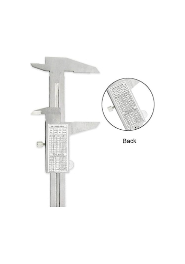 150mm / 0.02mm Paslanmaz Çelik Mekanik Kumpas - Sürgülü Manuel Kumpas