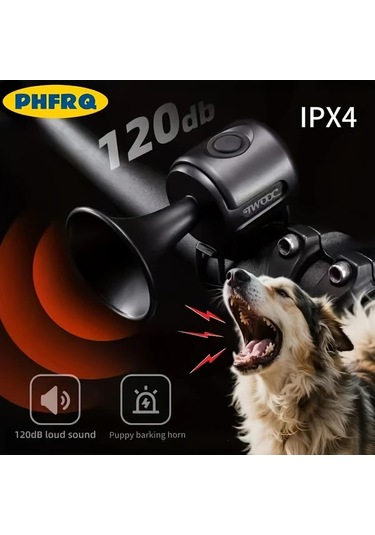 Xuweiwei 120db Yüksek Sesli Köpek Havlama Hornu - Pil İle Çalışan Siyah Bisiklet Zili, Taşınabilir Ve Kolay Montaj