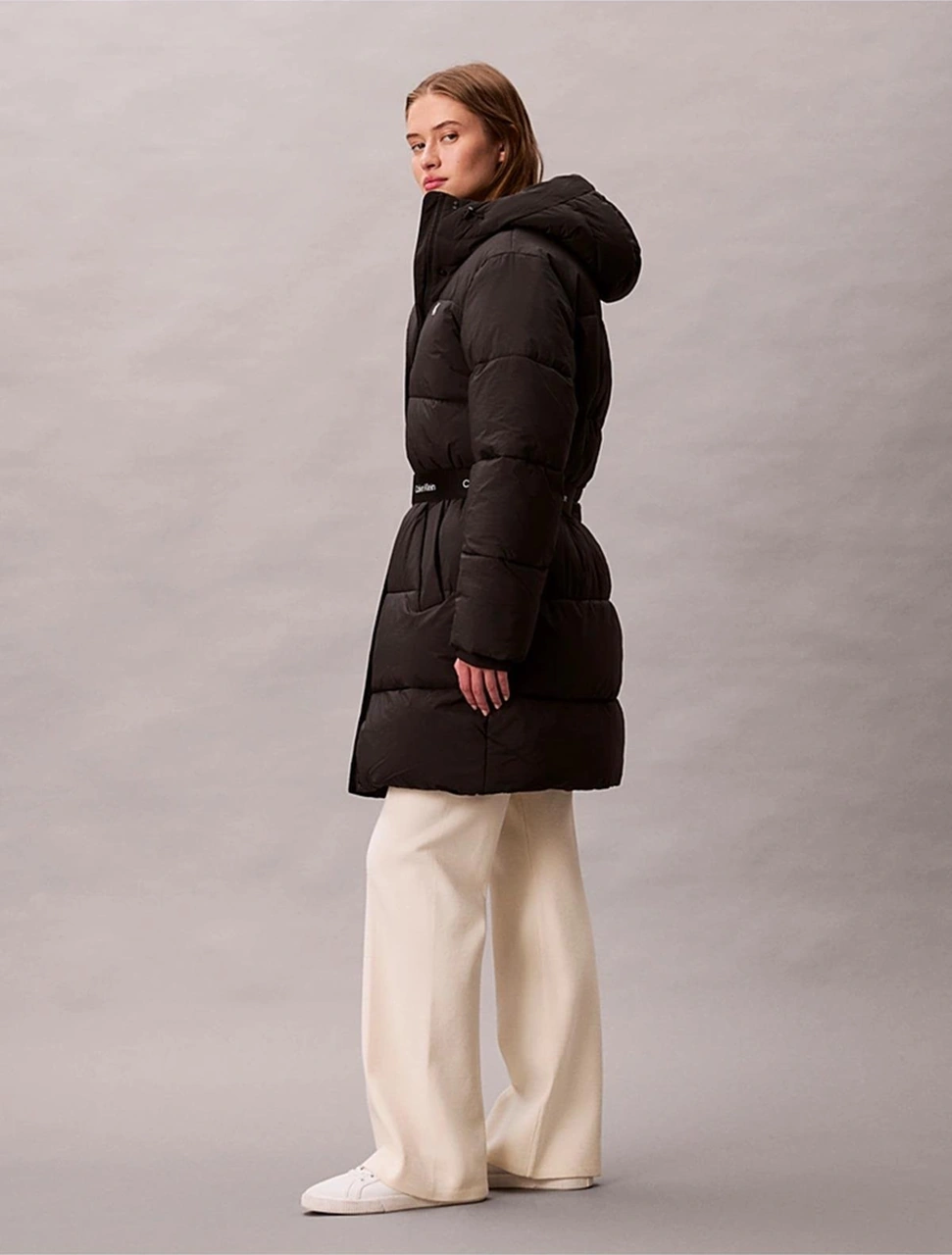 Kadın Marka Logolu Full Fermuarlı Şık Görünüşlü Günlük Kullanıma Uygun Siyah Mont Lv047-10915 Siyah