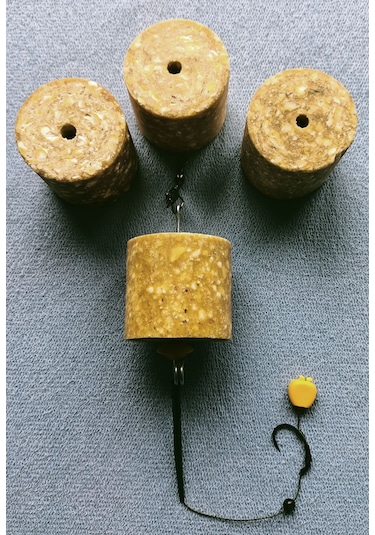 Küspe'li 4 Adet Küspe Sazan Rig Takımı Sarı Esp Mısır'lı