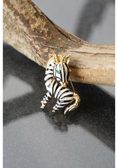 Çildan Womens Zebra Figür Broş