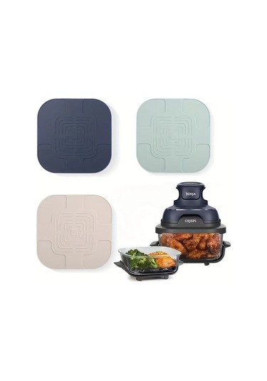 Globalbloom Off White Silikon Isıya Dayanıklı Kesme Matı Hava Fritözü Mutfak Tezgah Koruyucu