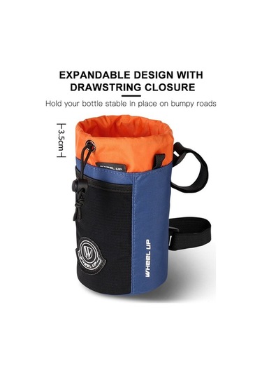 Yulong Bisiklet Su Şişesi Tutucu Çantası Bisiklet Gidon İçecek Gri - Sarı