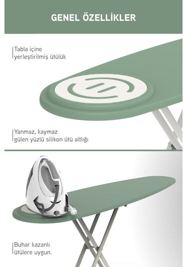 Perilla Premium Ütü Masası - Yeşil Yeşil