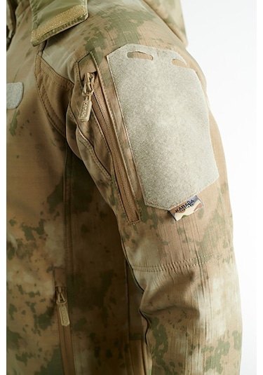 Karcamp 5 Cepli Tactical Double Softshell Su Geçirmez Unisex Mont Ceket Kamuflaj