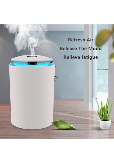 Ruicoo Beyaz Mini Nemlendirici 260ml - Ev İçi Hava Temizleyici Aromaterapi Makinesi Led Işıklı Sessiz Çalışma