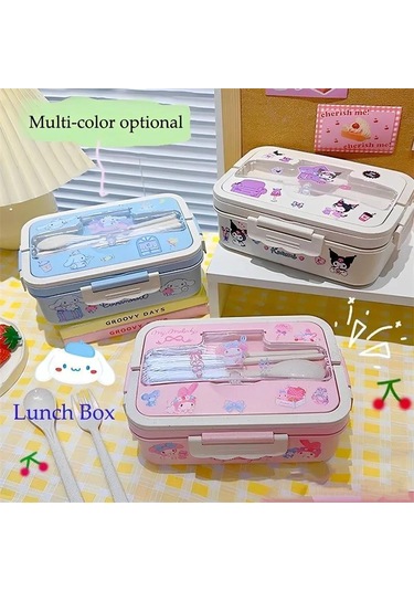 Aubyhe 800ml Buğday Saplı Bento Kutusu, Mikrodalga Uygun, Cep Telefonu Tutucu Kapağı, Çocuklar Ve Çalışanlar İçin, Çift Taraflı Çatal-bıçak, Yeşil Ve Pratik Bej