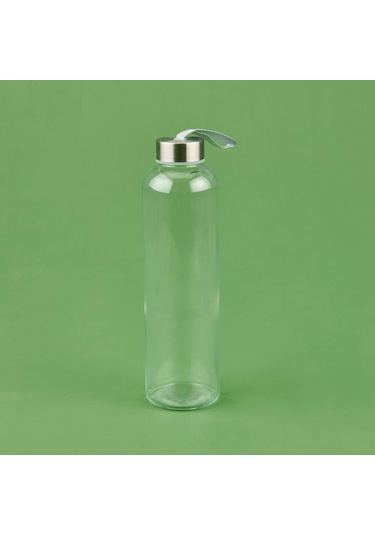 Tohana H2o Peluş Kılıflı Cam Matara - Siyah / Şeffaf - 600 Ml Siyah / Şeffaf