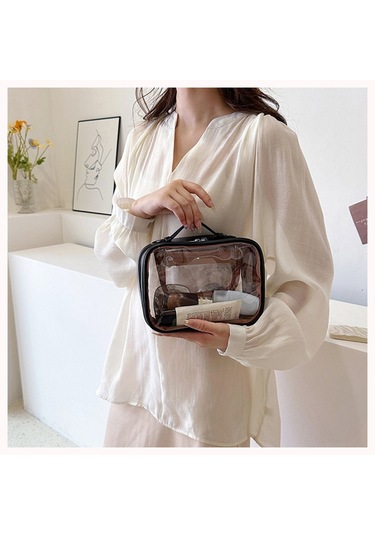 Mufunye Kozmetik Çantası, Taşınabilir Ve Büyük Kapasiteli, Siyah