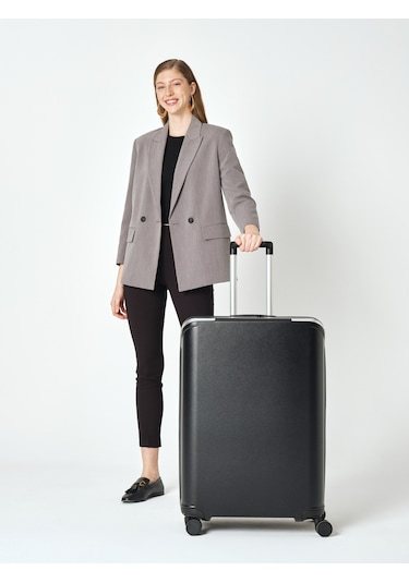 Pierre Cardin Unisex Orta Boy Valiz 04pc7090-02-s Siyah