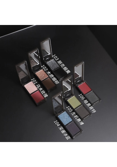 2renk Göz Farı Paleti Mat Glitter Göz Farı Gotik Kırmızı Siyah Pigmentler Su 01 01 Garden Rose