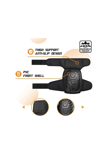 Dofolink Eva Folyo Dayanıklı Çalışma Dizlikleri - Yüksek Yoğunluklu Şok Emici, Kayma Engellli, Spor Ve İş Güvenliği Koruyucu Aletleri Çift