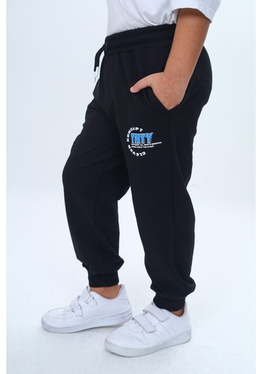 Toontoy Erkek Çocuk Concept Baskılı Eşofman Alt Siyah