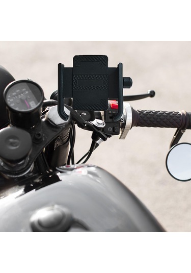 360 Derece Alüminyum Motosiklet Gidon Telefon Tutucu-al4423