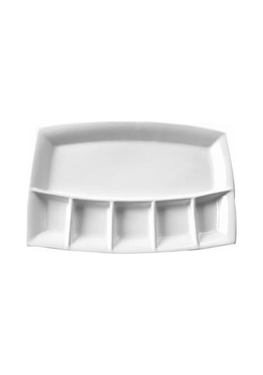 Cosiness Seramik 6 Bölmeli Kahvaltı Tabağı Beyaz